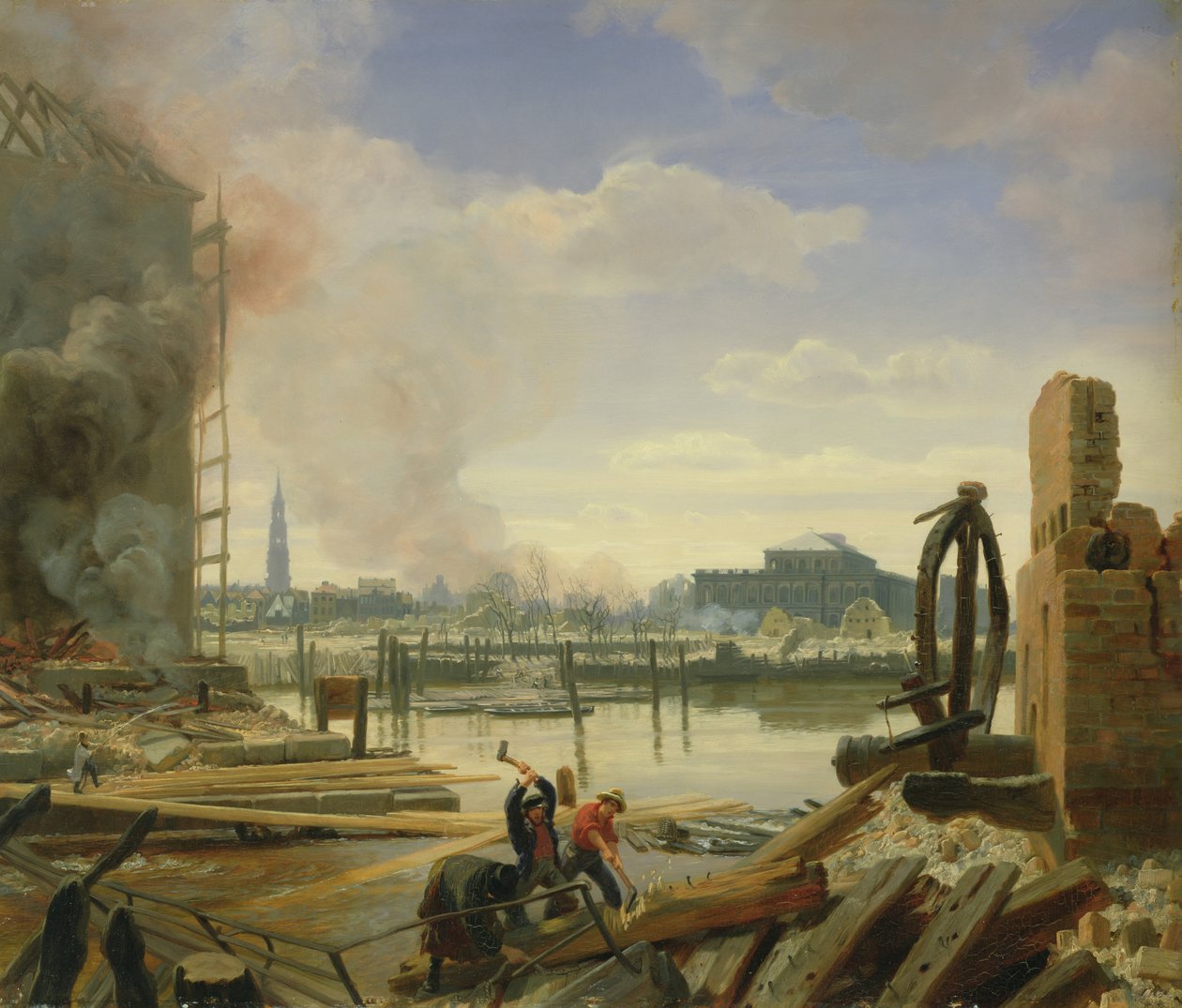 1842 Yangınından Sonra Hamburg, 1842 by Johann Martin Gensler