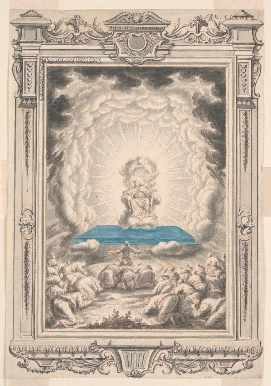 Tanrı İçin Çalışmak Musa ve Arkadaşlarına Görünür, Levha 171, Physica Sacra by Johann Melchior Füssli
