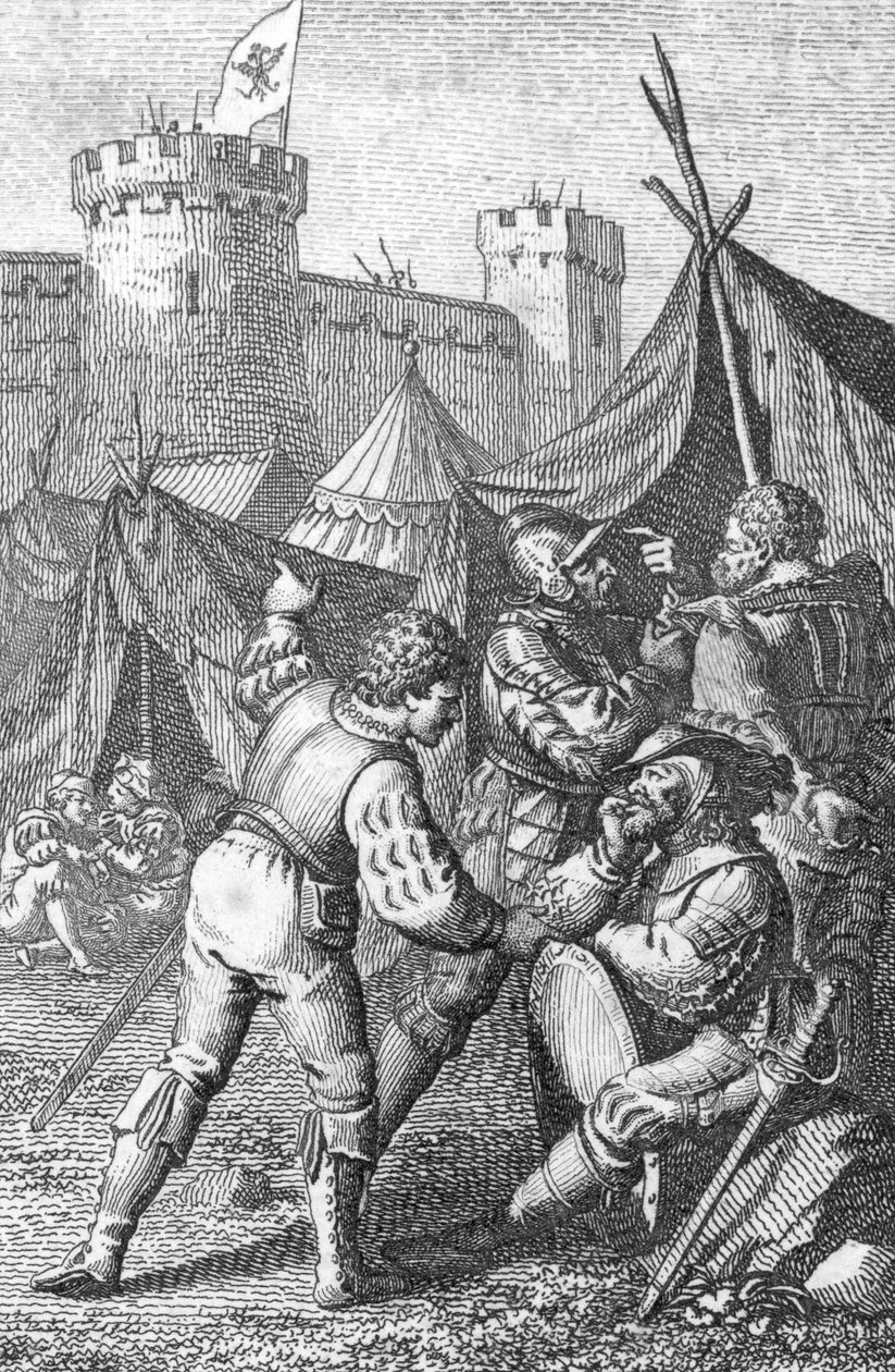 VIII kantonları konfederasyonu (İsviçre): “” İmparator IV. Charles (1316-1375) 1351 civarında Zürih şehrini kuşatıyor (IV. ) Gravür by Johann Michael Mettenleiter