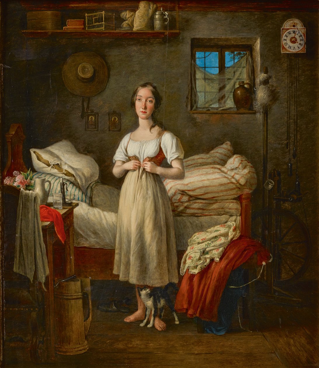 Bir kızın sabah tuvaleti by Johann Michael Neder