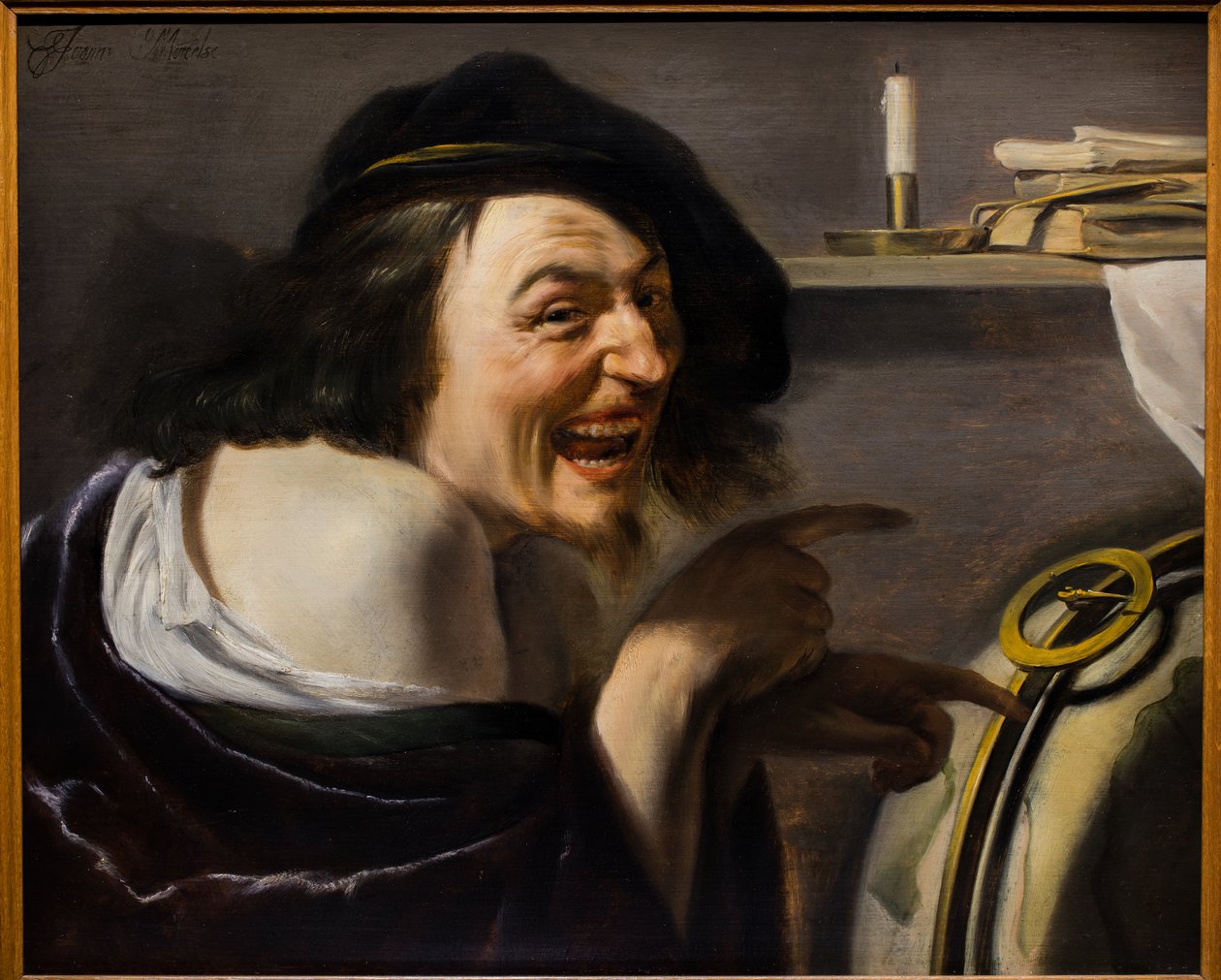 Demokritos, 1620 civarı (Ahşap üzerine yağlıboya) by Johann Moreelse