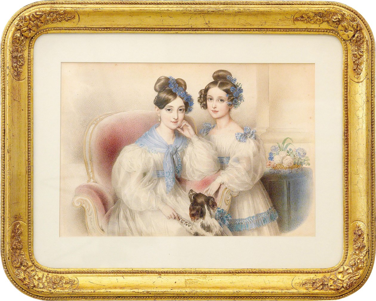 Arşidüşes Maria Theresa 1816-1867 ve Maria Karoline 1825-1915, 1832