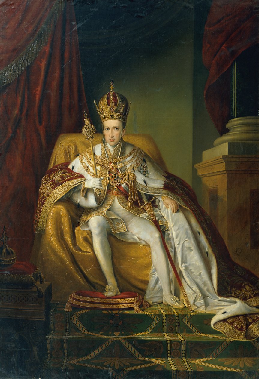 İmparator Ferdinand I taç giyme töreninde by Johann Nepomuk Ender