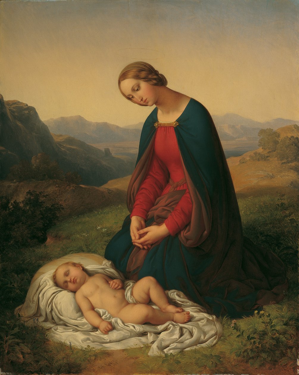 Meryem çocuğa tapıyor by Johann Nepomuk Ender