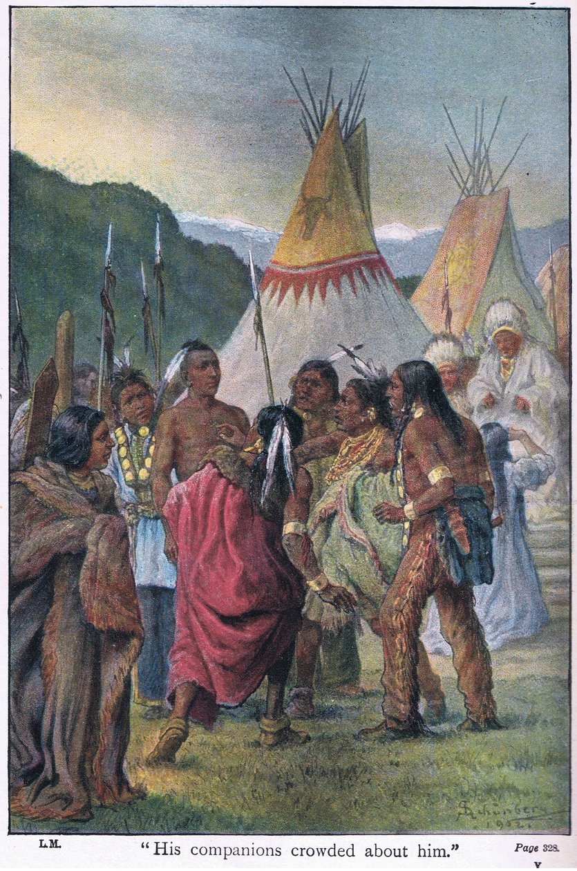 Arkadaşları onun etrafında toplandı, 1910 by Johann Nepomuk Schonberg