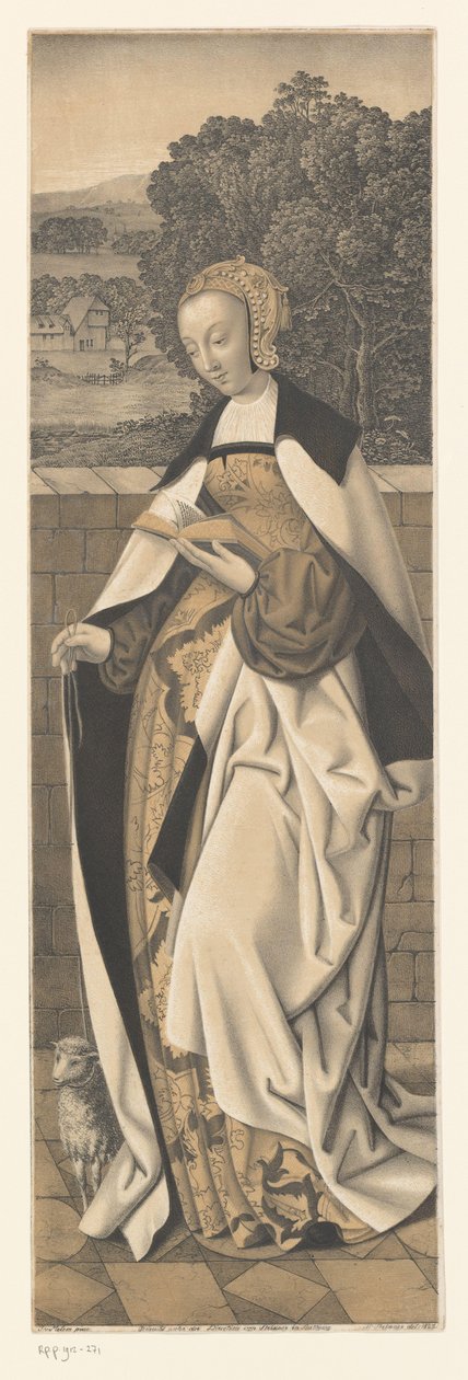 Kuzulu Aziz Agnes Boisserée kardeşlerin koleksiyonundan eserler (seri adı) Galerie des Frères Boisserée (dizi adı) by Johann Nepomuk Strixner