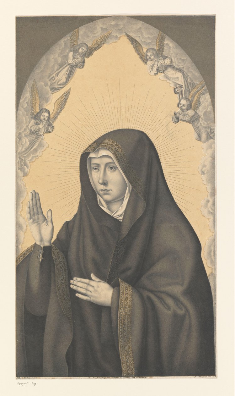 Mary Mater dolorosa olarak Boisserée kardeşlerin koleksiyonundan eserler (seri adı) Galerie des Frères Boisserée (dizi başlığı) by Johann Nepomuk Strixner