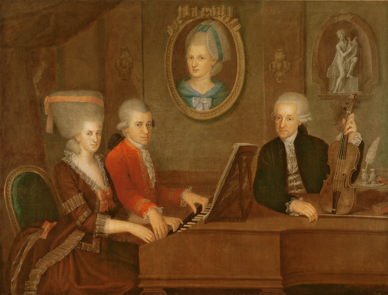 Mozart ailesi, 1780-81 by Johann Nepomuk della Croce