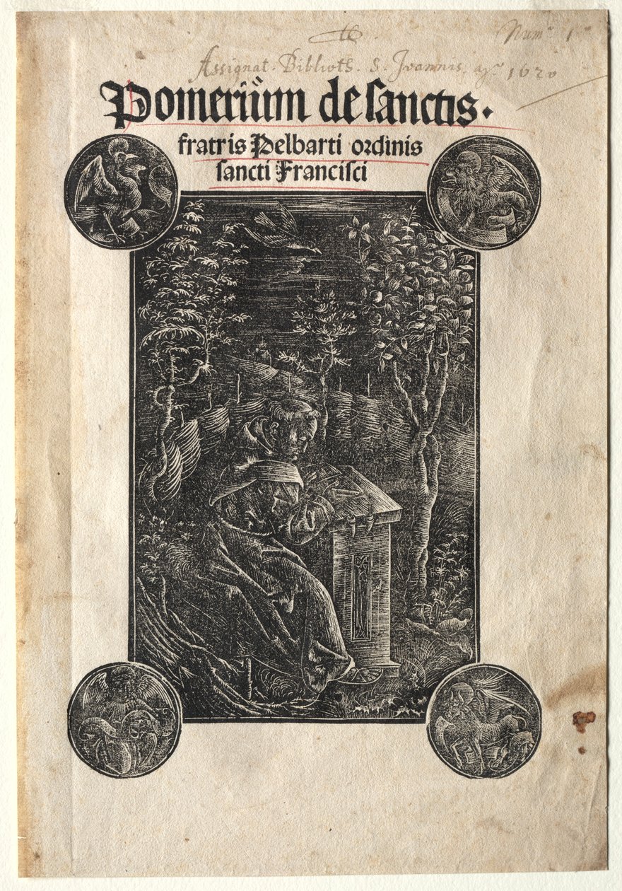 Temesvarlı Pelbart Bahçede Okuyor, 1620. by Johann Otmar
