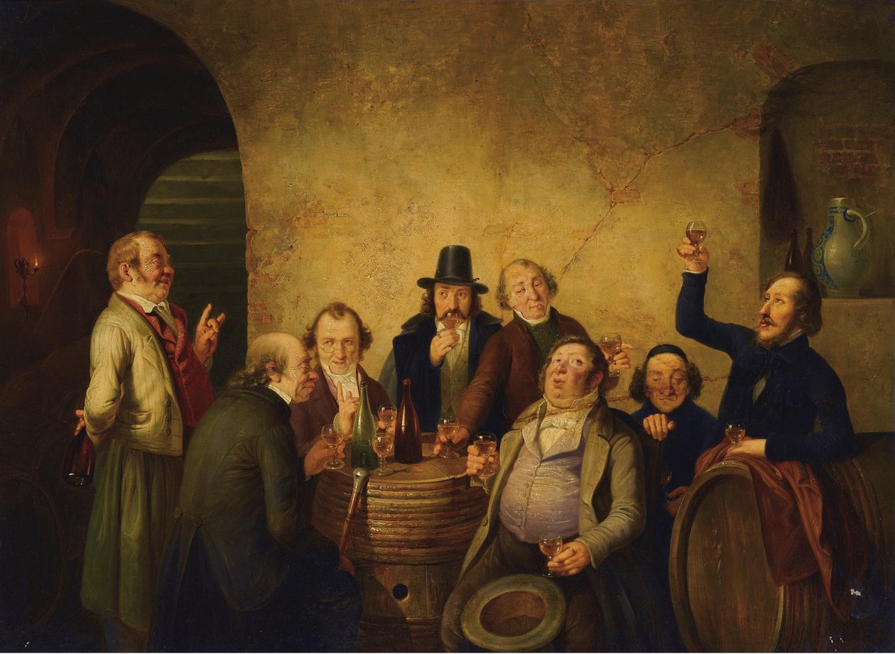 Şarap tadımı by Johann Peter Hasenclever