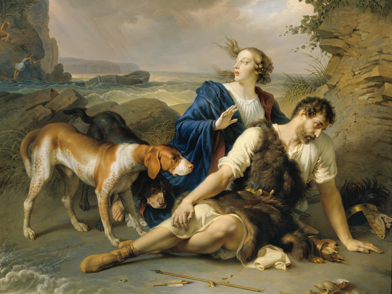 Arindal ve Daura by Johann Peter Krafft