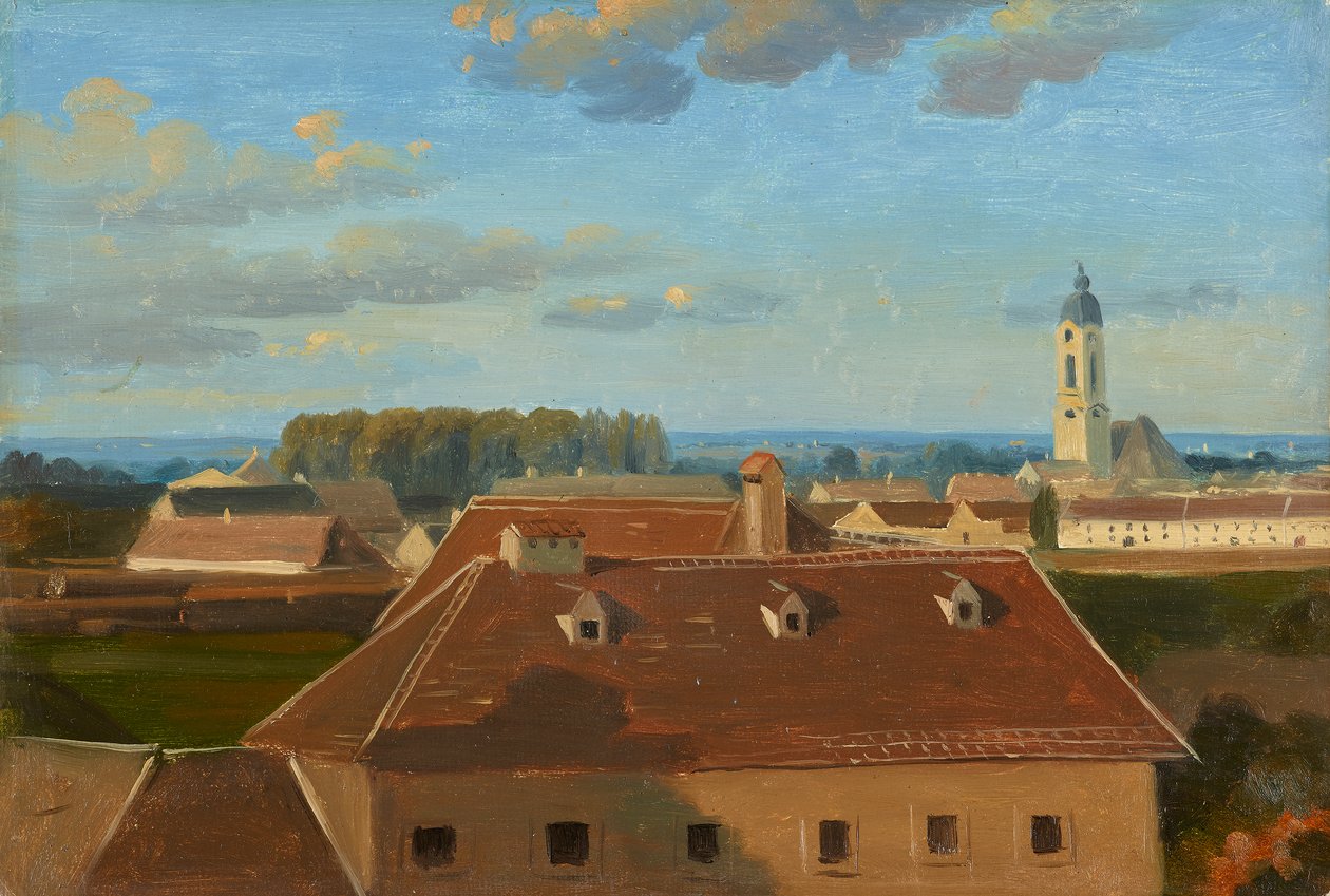 Schanzel üzerinden Augarten'e bakış by Johann Peter Krafft