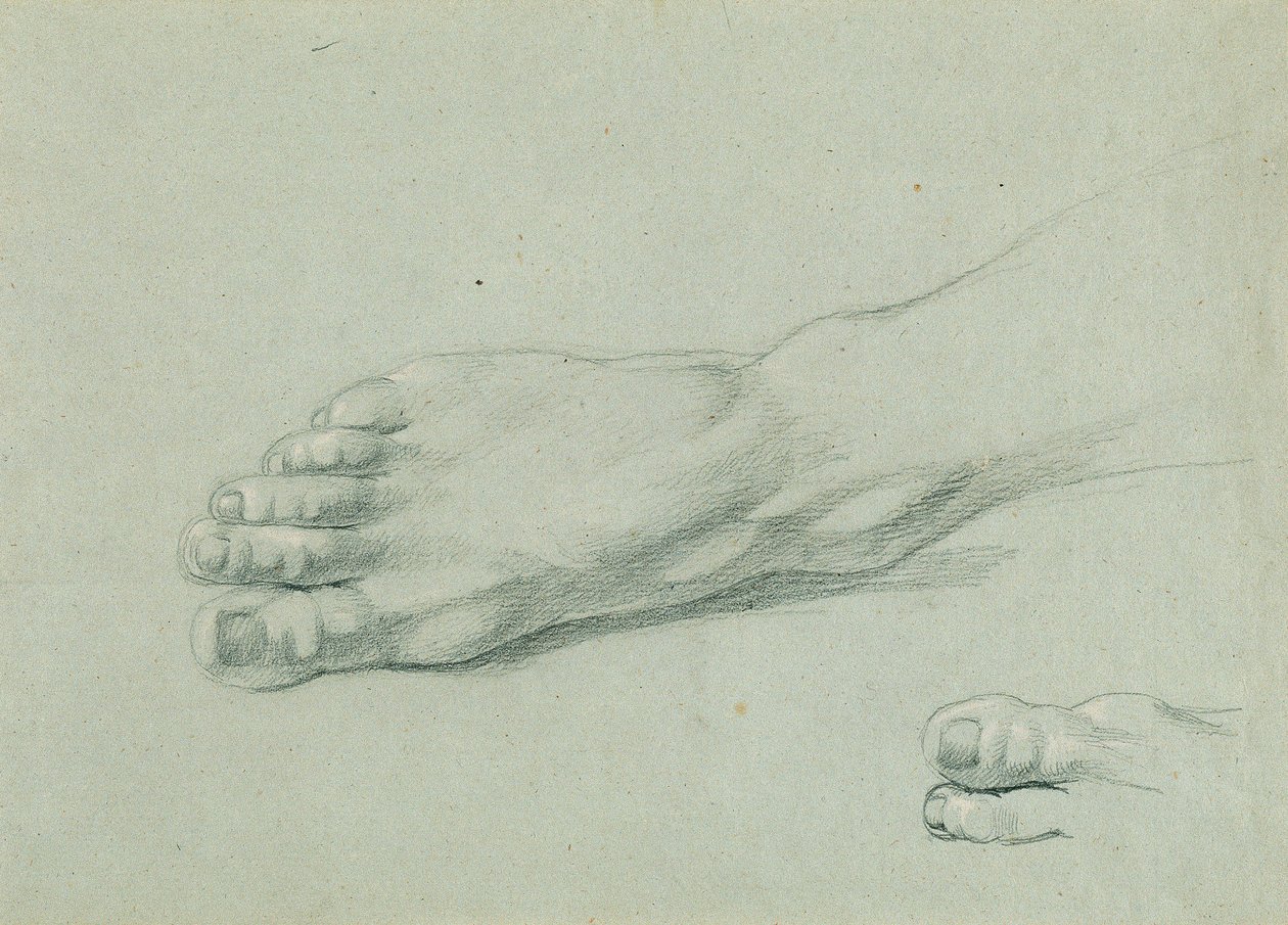 "Arindal ve Daura" için ayak çalışması by Johann Peter Krafft