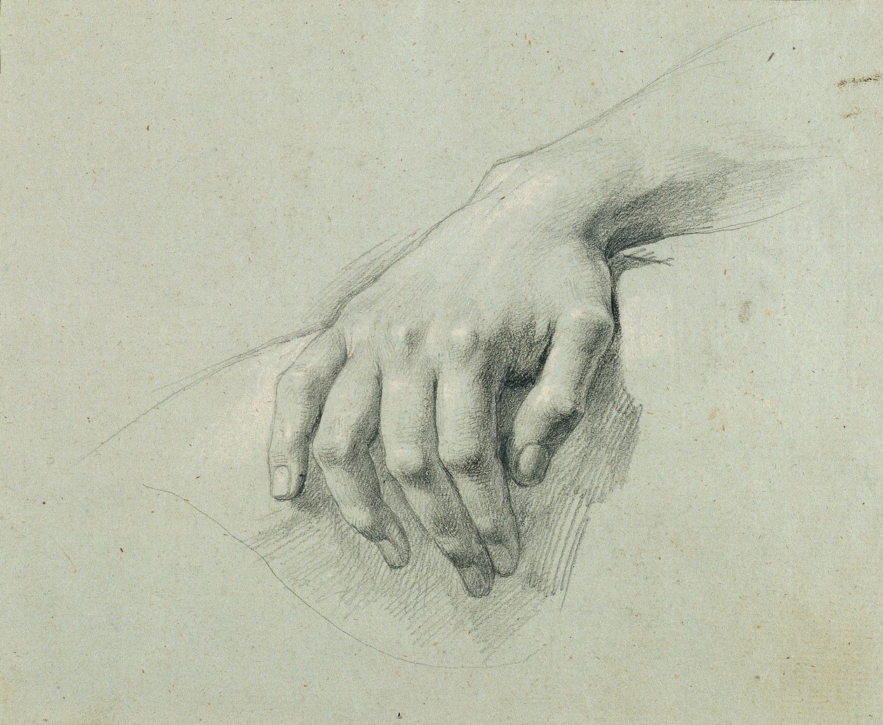 "Arindal ve Daura" için el çalışması by Johann Peter Krafft