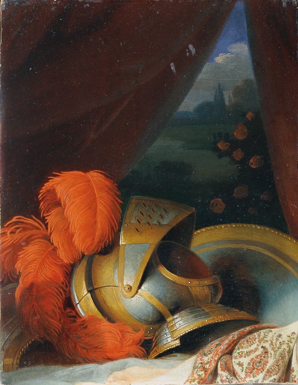 kask ve yuvarlak kalkan by Johann Peter Krafft