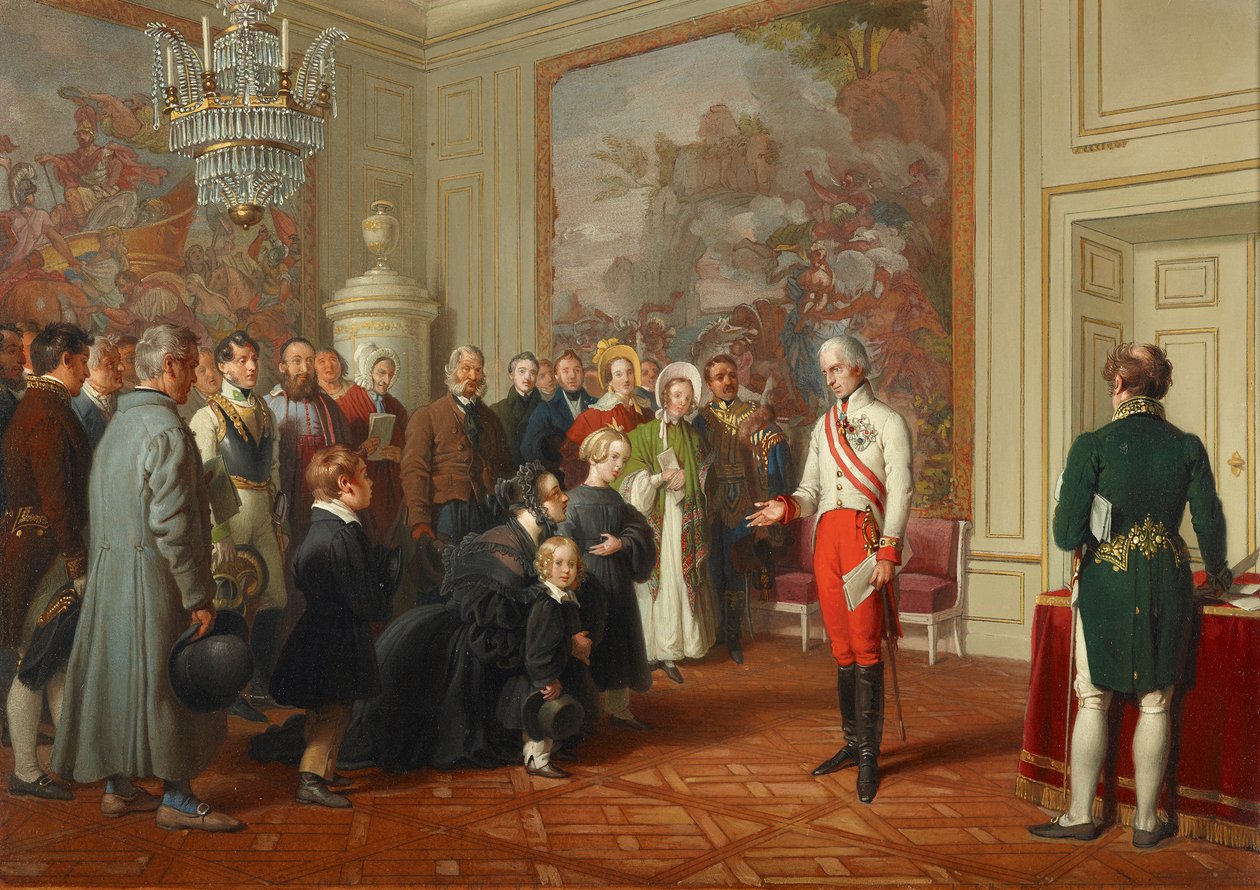 İmparator Franz I genel bir izleyici kitlesi sağladı by Johann Peter Krafft