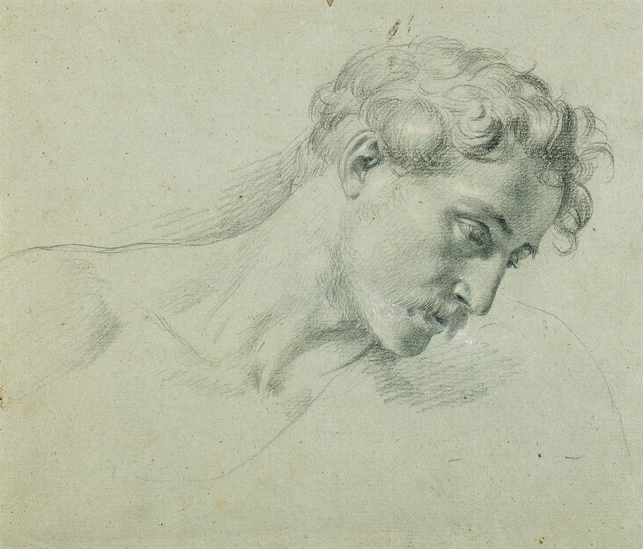 "Arindal ve Daura" için baş çalışma by Johann Peter Krafft