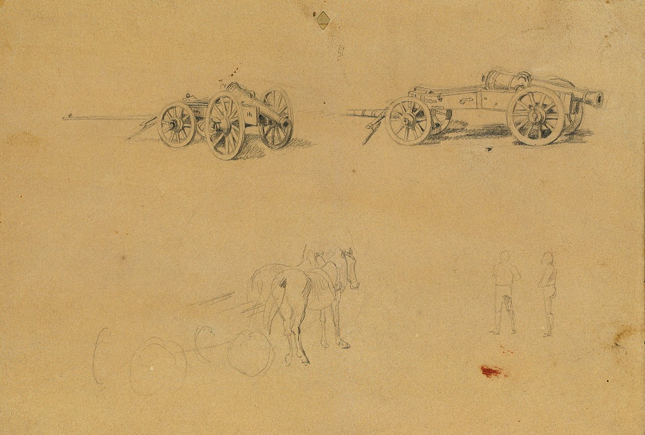 Toplar, ordu gereçleri için çalışma by Johann Peter Krafft