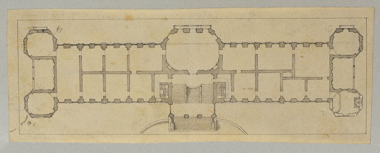 Yukarı Belvedere için Çalışma by Johann Peter Krafft