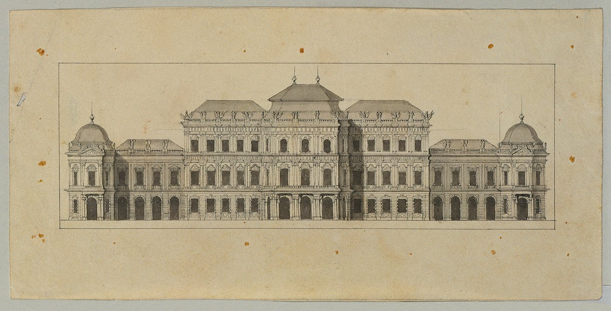 Yukarı Belvedere için Çalışma by Johann Peter Krafft