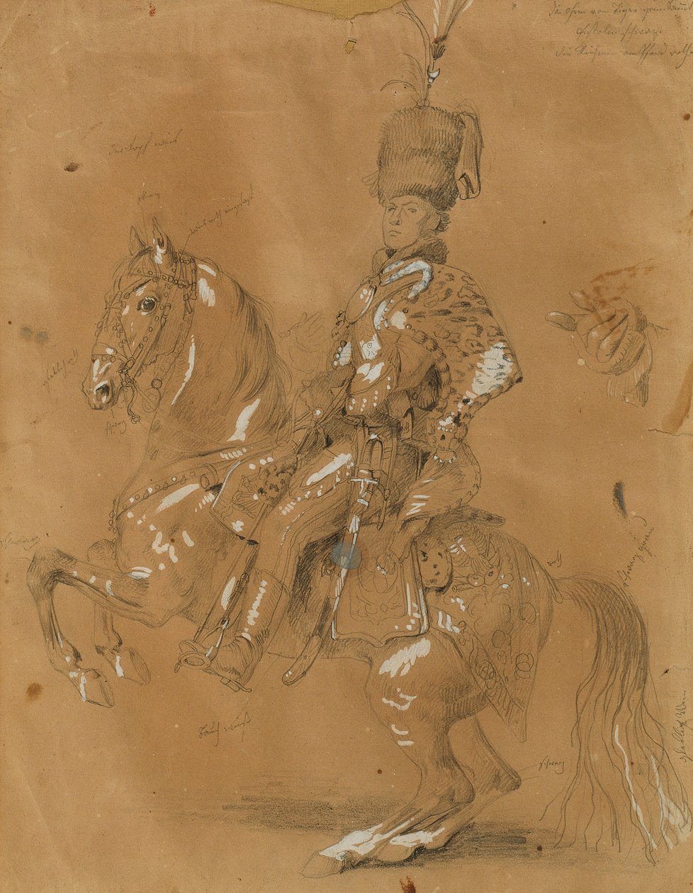Theodor Aron de Bistra at sırtında by Johann Peter Krafft