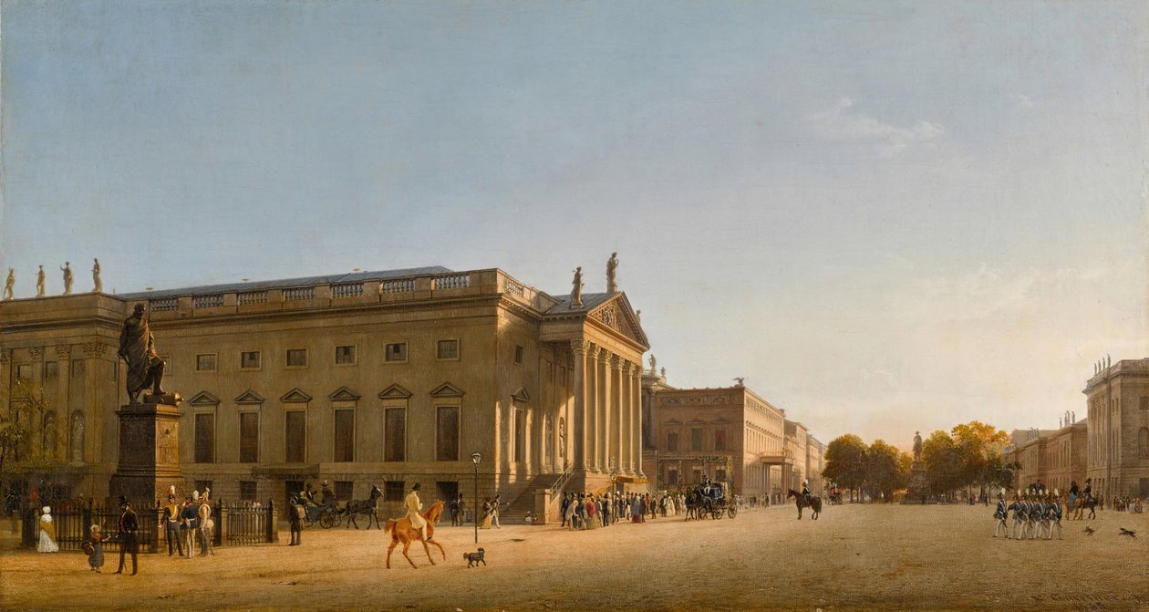 Kraliyet Operası, Unter Den Linden, 1845. by Johann Philipp Eduard Gaertner