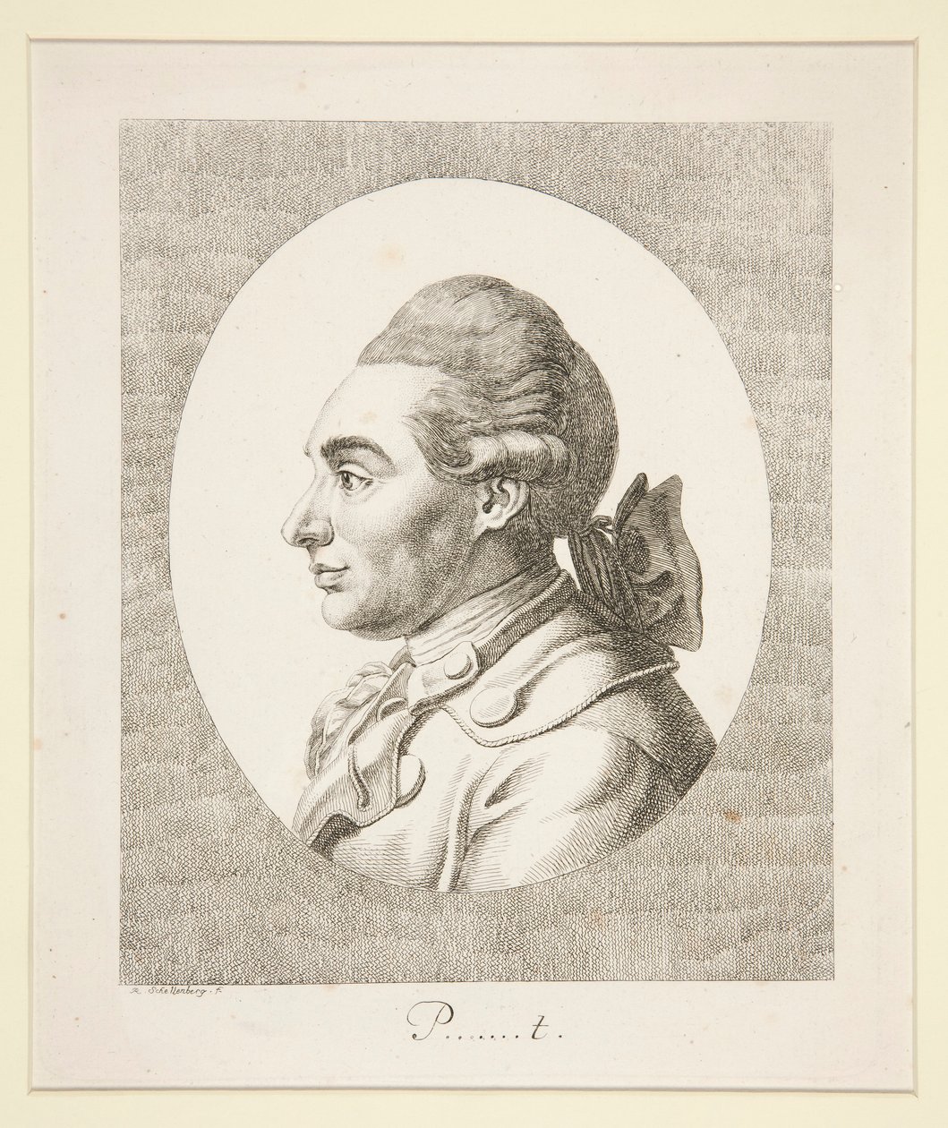 P portresi by Johann Rudolph Schellenberg