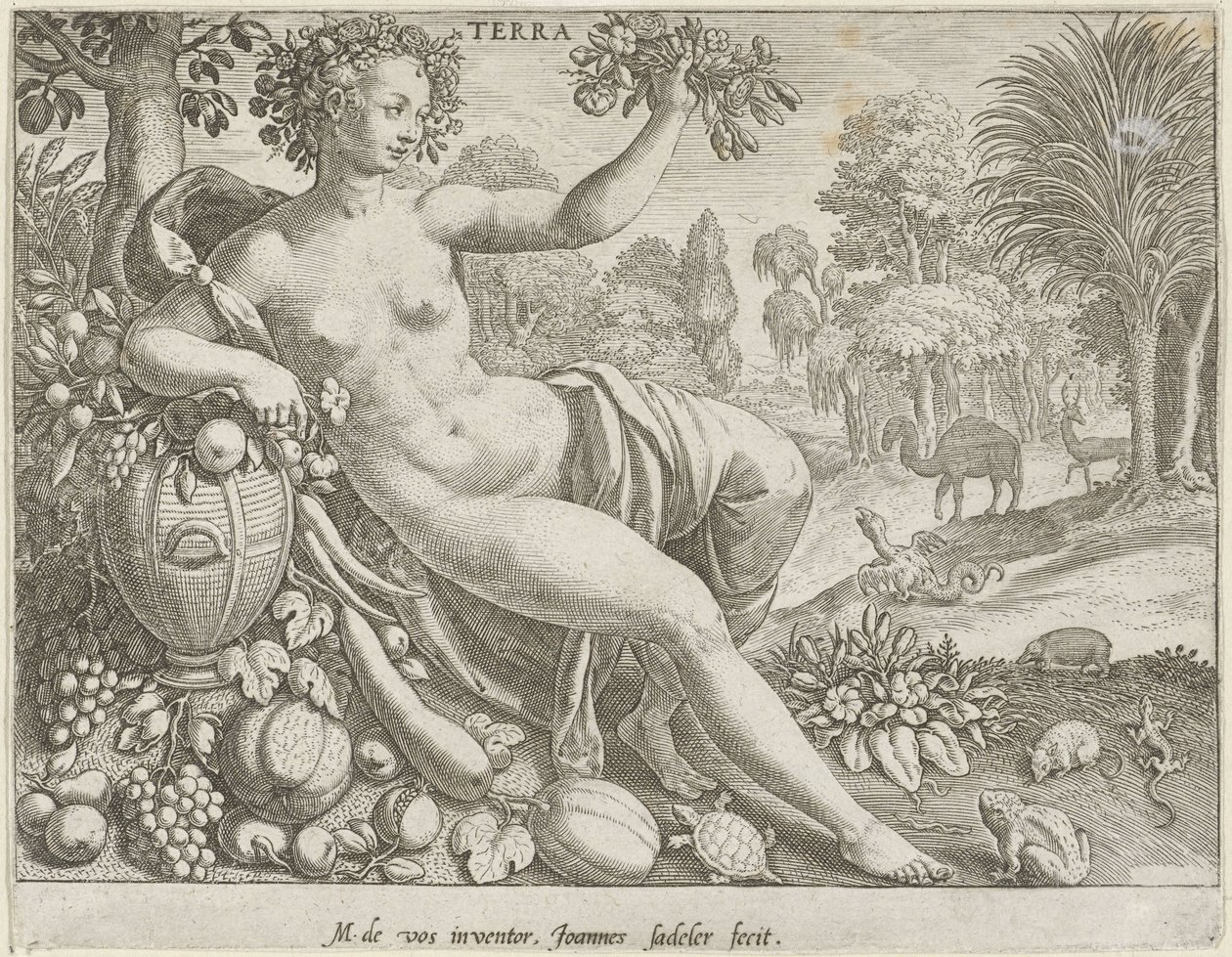 Toprak Terra (nesne üzerindeki başlık) Dört Element (dizi adı) by Johann Sadeler (I)