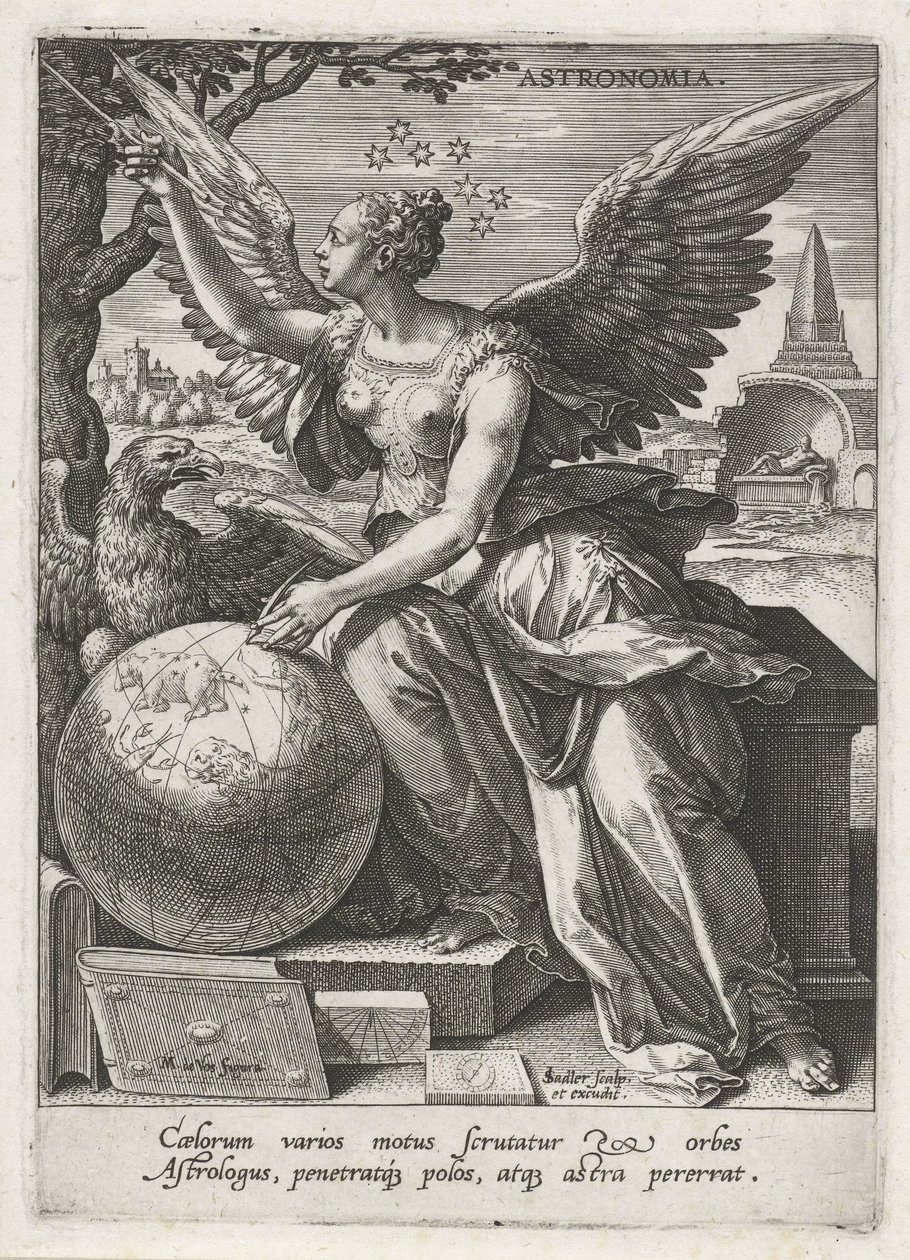 Astronomi Astronomi (nesne üzerindeki başlık) Yedi liberal sanat (artes liberales) (dizi başlığı) by Johann Sadeler (I)