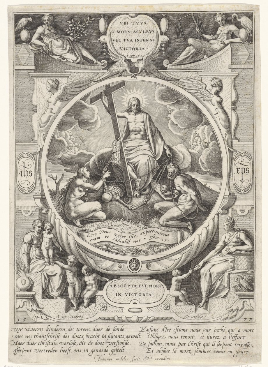 ölüm ve günahın fatihi olarak Mesih by Johann Sadeler (I)