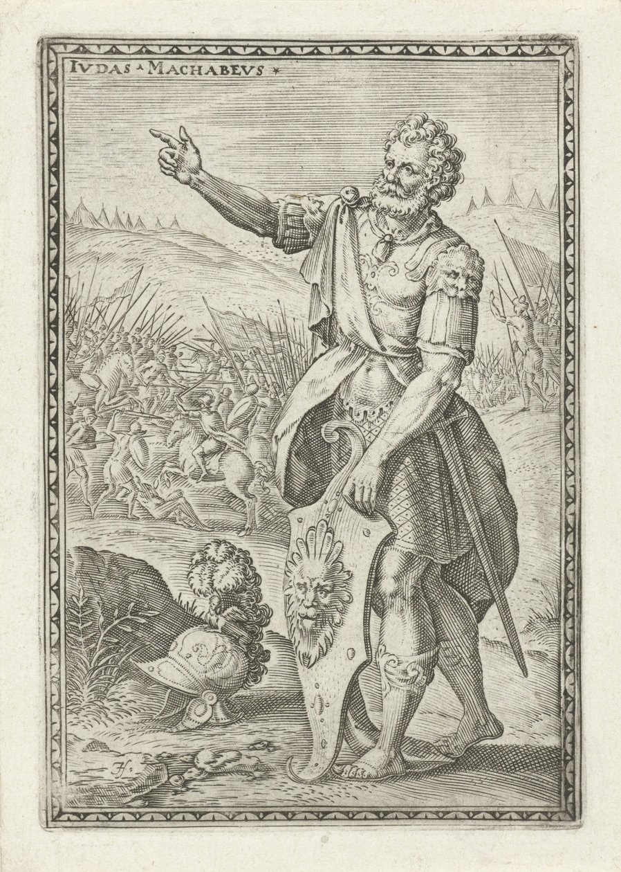 Yahuda Makkabi Ivdas Machabevs (nesne üzerindeki başlık) Eski Ahit Karakterleri (dizi başlığı) by Johann Sadeler (I)