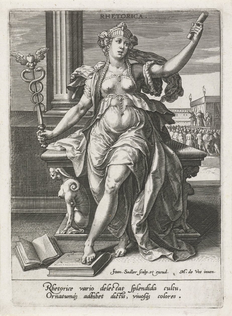 retorik Retorik (nesne üzerine başlık) Yedi liberal sanat (artes liberales) (dizi başlığı) by Johann Sadeler (I)