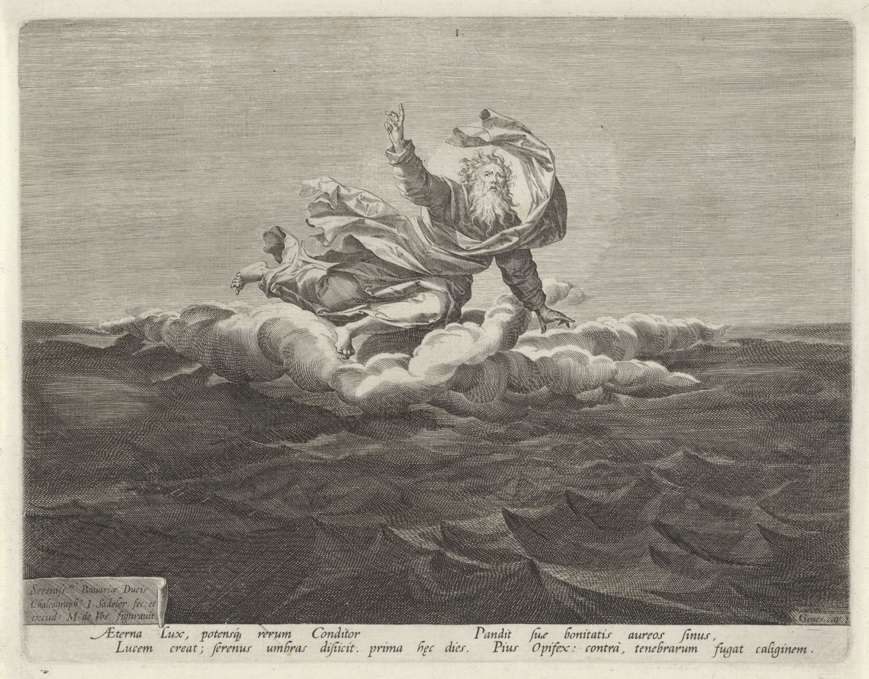 Işık ve karanlığın yaratılması Dünyanın Yaratılışı (dizi adı) by Johann Sadeler (I)