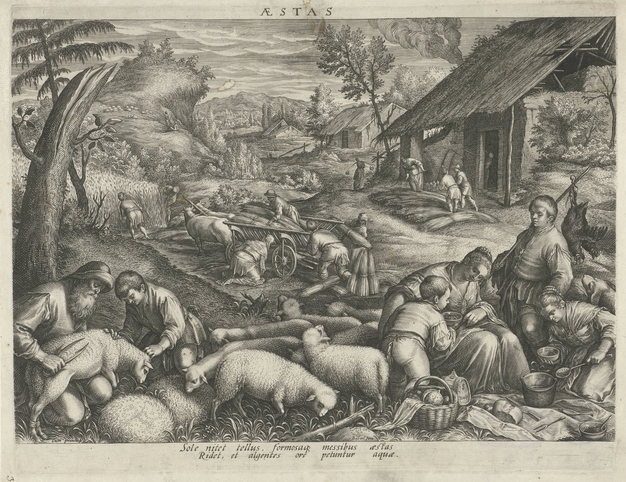 Yaz Aestas (nesne üzerindeki başlık) Four Seasons (dizi adı) by Johann Sadeler (I)