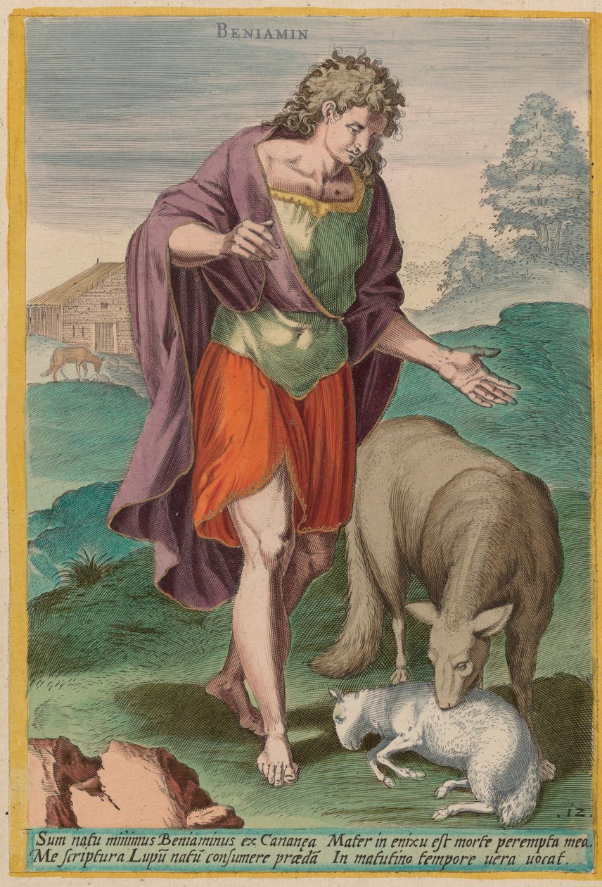 Benjamin, c. 1585. by Johann Sadeler I