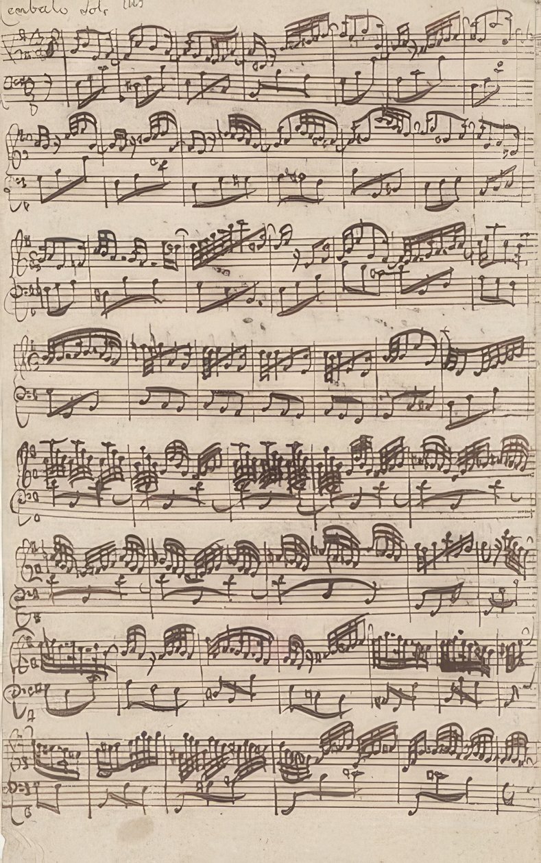 Allegro (klavsen solo) keman ve klavsen obbligato için So majör Sonata No. 6