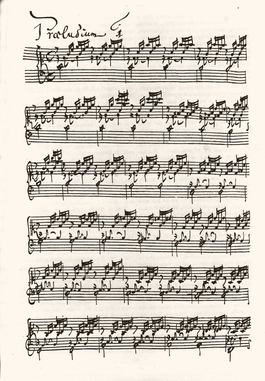 Jean Sebastien Bach (Johann Sebastian Bach) için bir nota sayfası by Johann Sebastian Bach