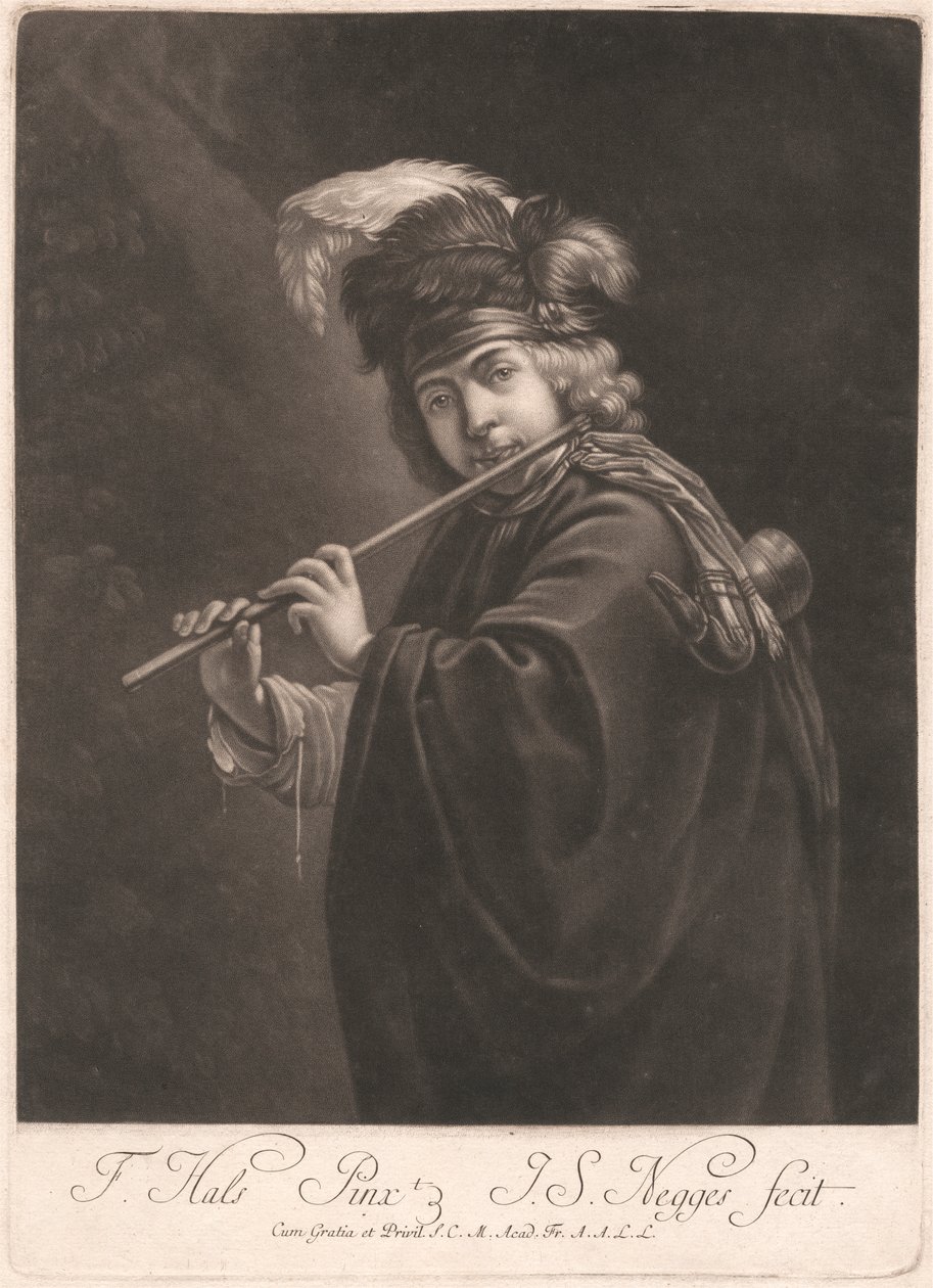 Flüt çalan çocuk by Johann Simon Negges