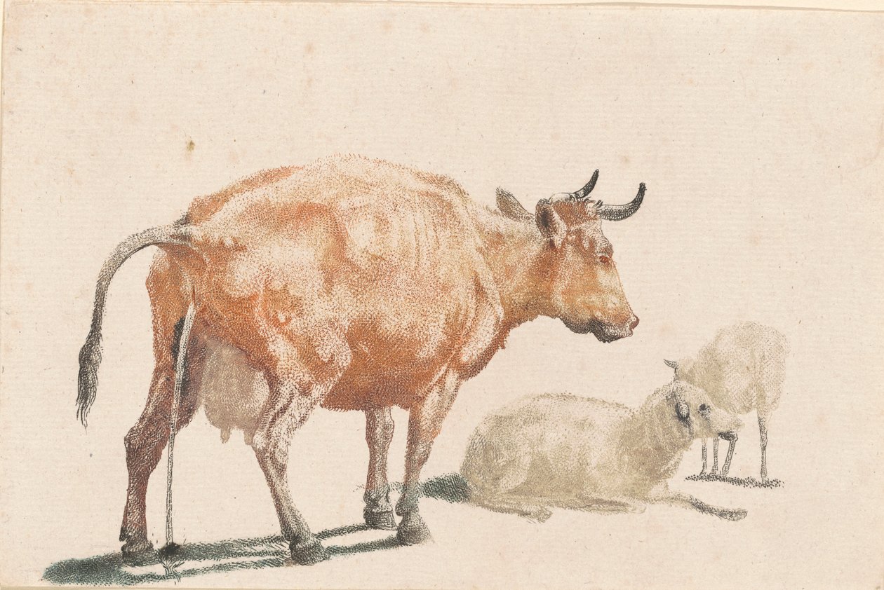 işeyen inek by Johann Teyler, after Paulus Potter