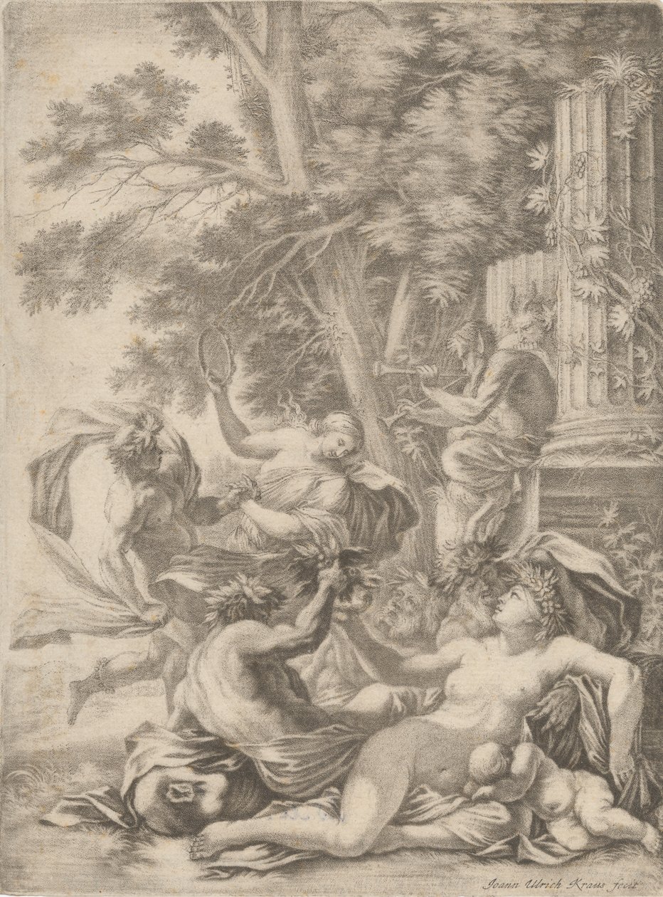 Bir Bacchanian Sahnesi by Johann Ulrich Kraus