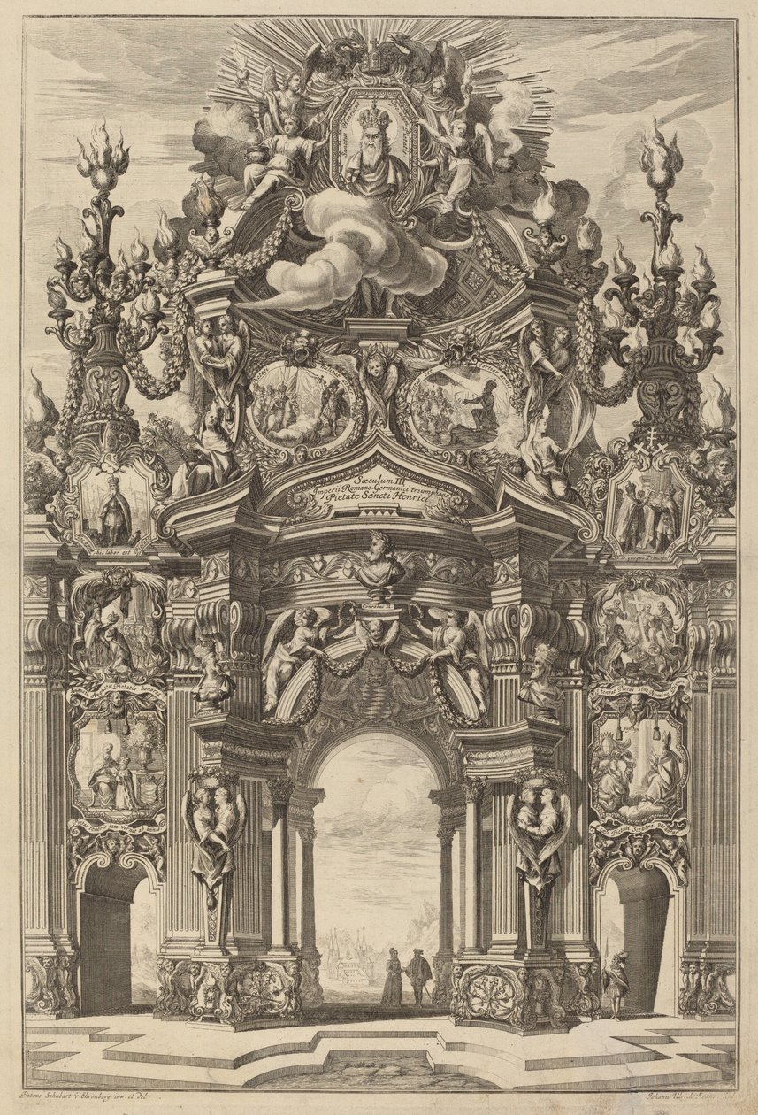 Henry II için Zafer Takı by Johann Ulrich Kraus, after Peter Schubert von Ehrenberg