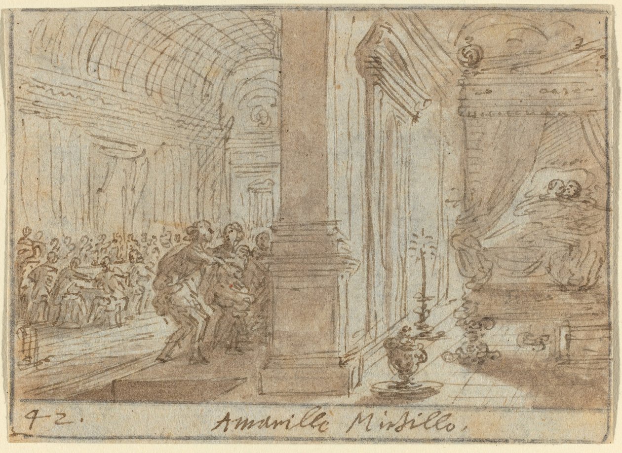 Amaryllis ve yaban mersini by Johann Wilhelm Baur