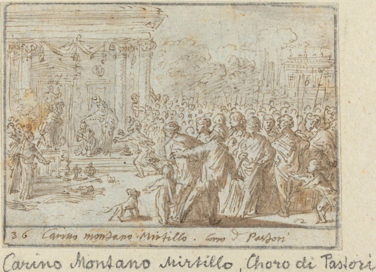 Çobanların Korosu: Carino, Montano ve Mirtillo, 1640. by Johann Wilhelm Baur