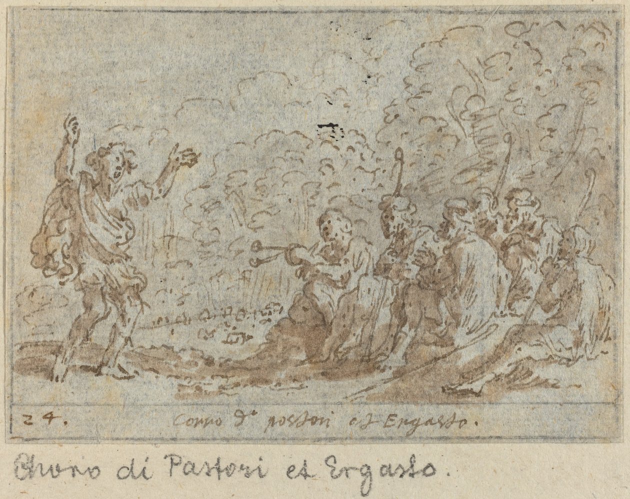 Çoban ve Ergasto Korosu by Johann Wilhelm Baur