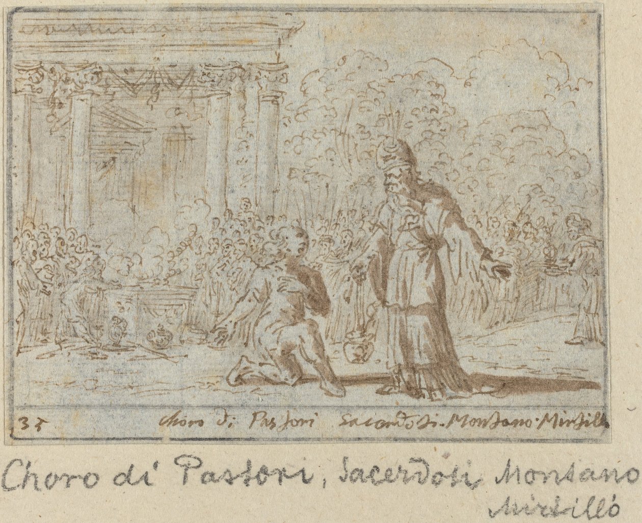 Çobanlar ve Rahipler Korosu: Montano, Mirtillo, 1640. by Johann Wilhelm Baur