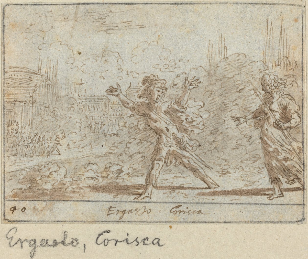 Ergasto ve Korişa by Johann Wilhelm Baur