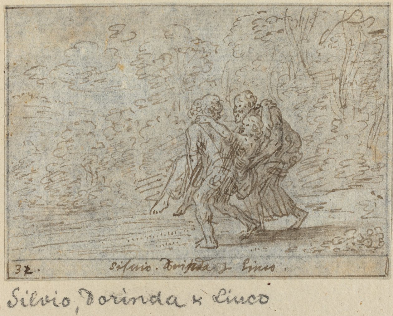 Silvio, Dorinda ve Linco by Johann Wilhelm Baur