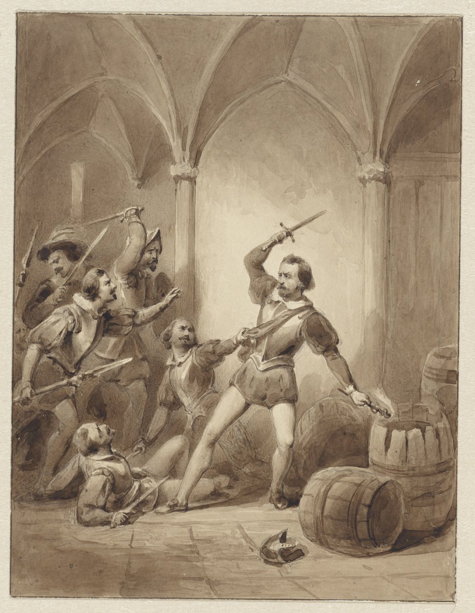 Herman de Ruyter'in Loevesteyn'deki ölümü, 1570 by Johann Wilhelm Kaiser (I)