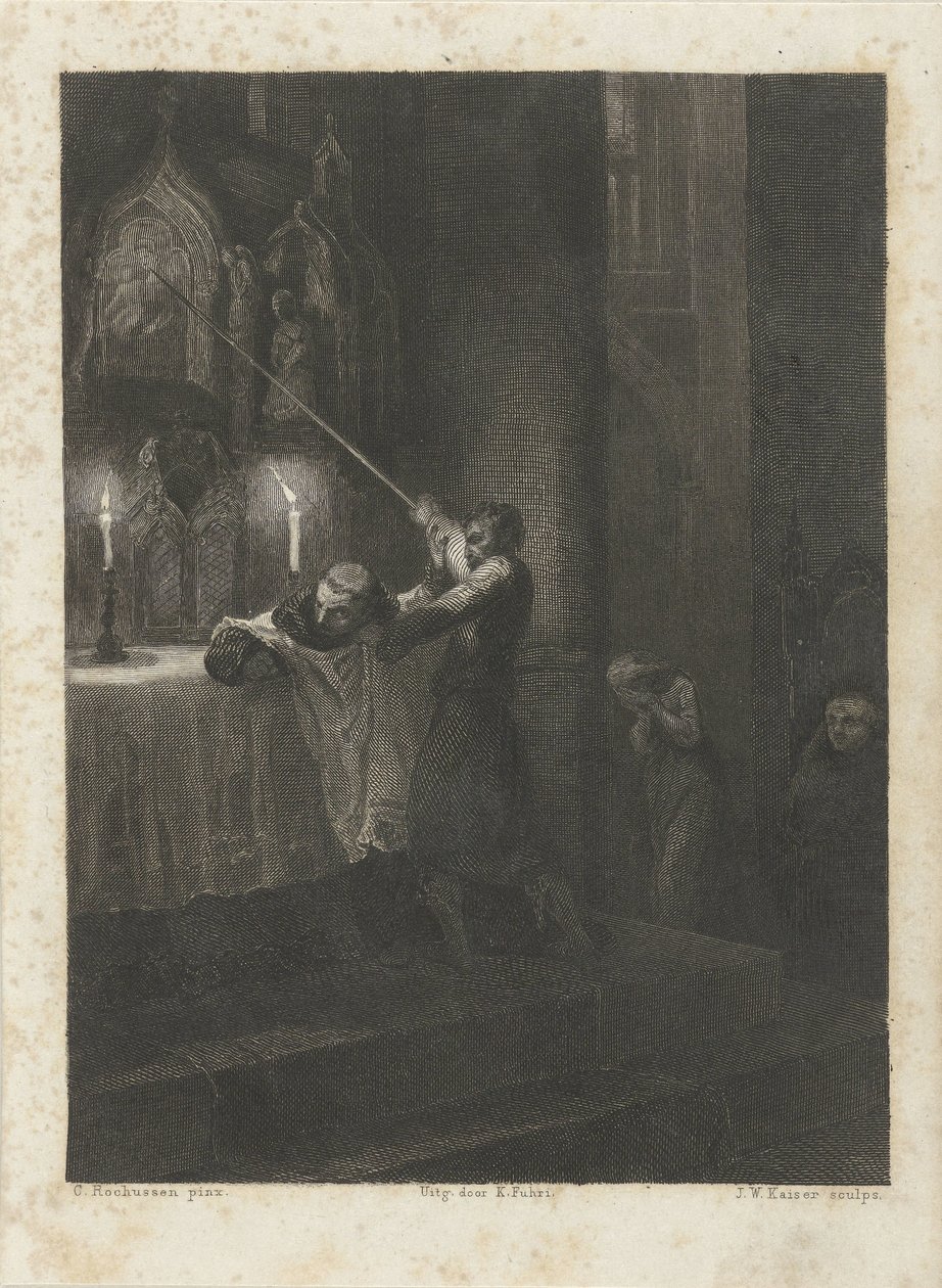 Bir sunak parçasının imhası by Johann Wilhelm Kaiser (I)