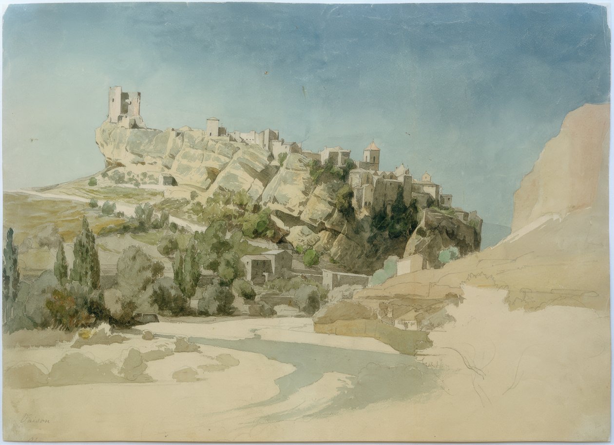 Blick auf Vaison-la-Romaine by Johann Wilhelm Schirmer
